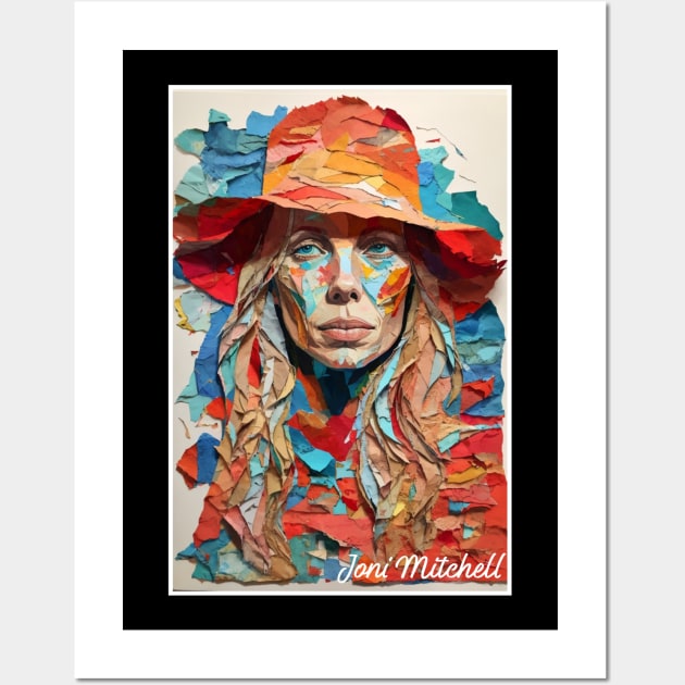 Joni Mitchell // Paper Art Wall Art by Otmr Draws